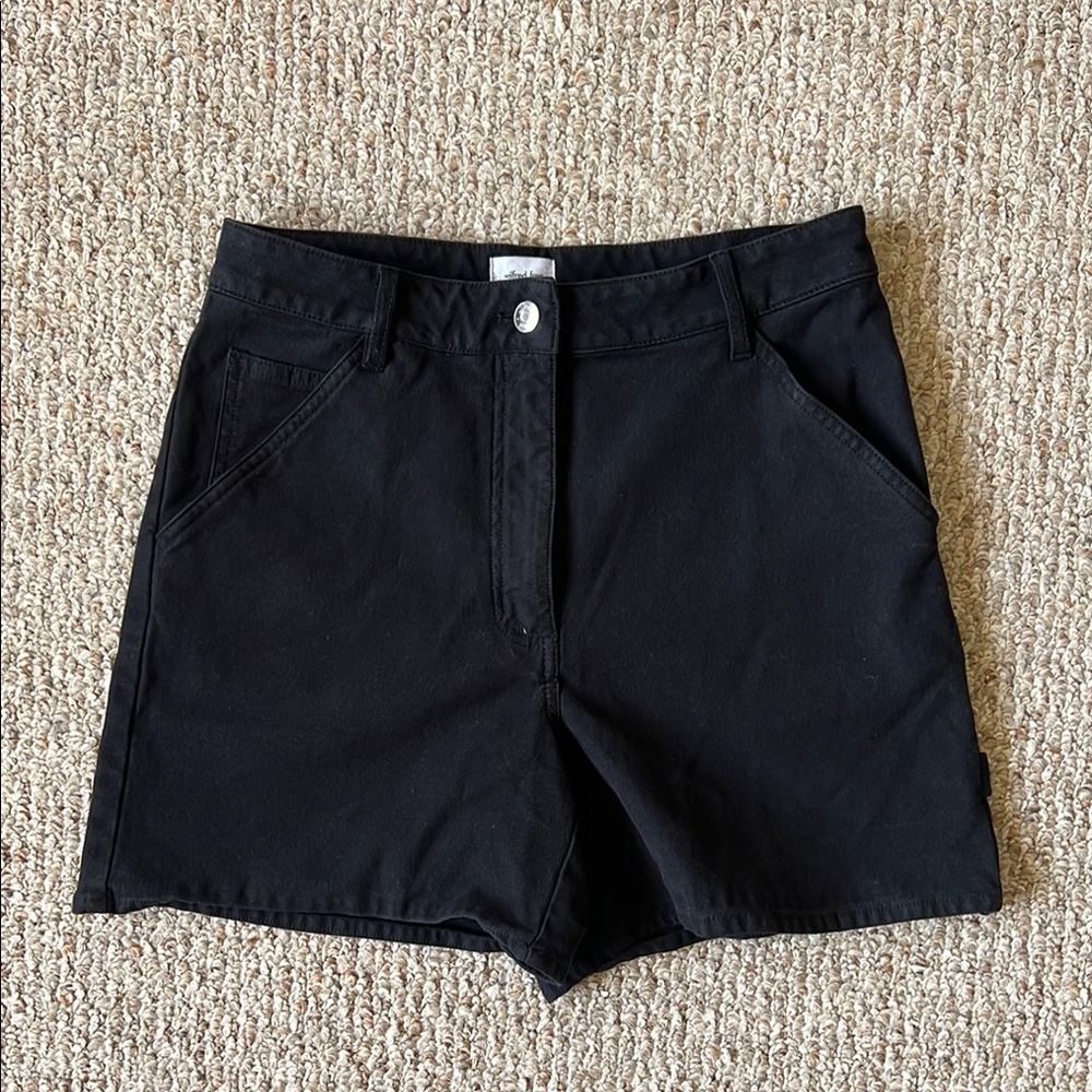 NWOT Aritzia High Waist Black Shorts Streamlined Fit